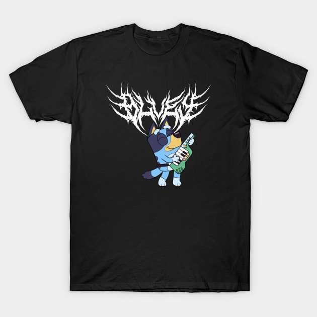 Black Metal Bluey T-Shirt by flataffex